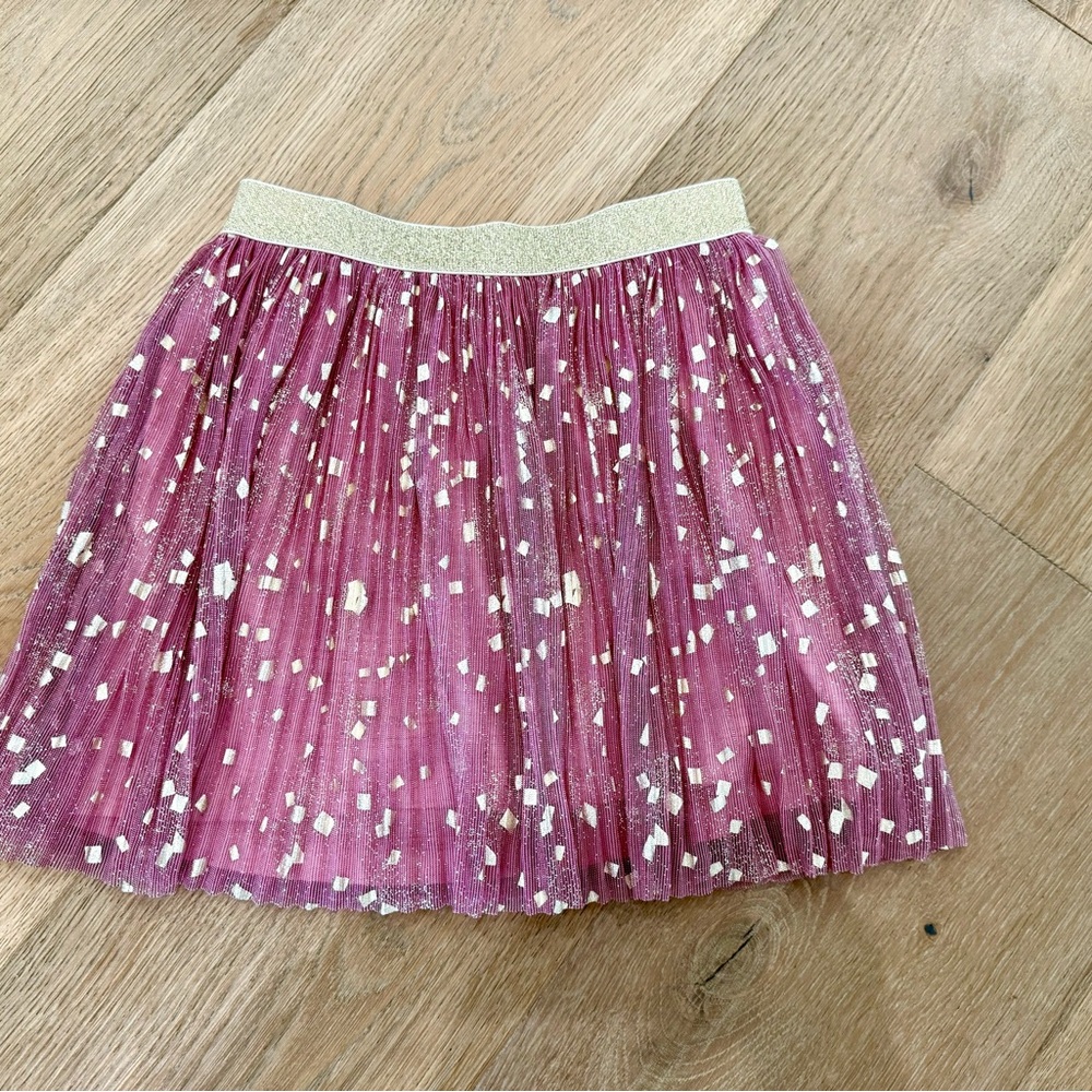 JCrew Girls- Pink Glitter Tulle Skirt, size 8